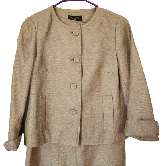 NWT Talbots Tan Gold Linen Blend Jacket & Dress 6 Petite
8039 - Picture 5 of 13